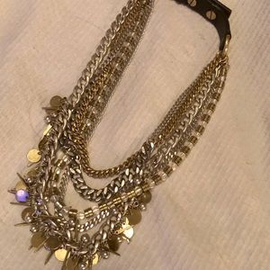 Jenny Bird necklace!  Silver and Gold.